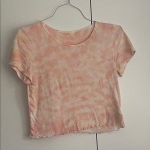American Eagle Pink Tie Dye Top